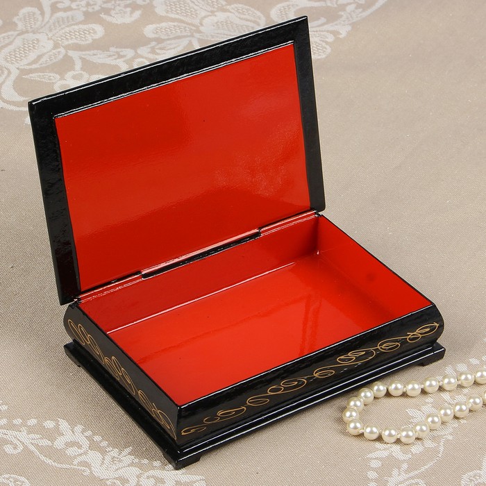 Шкатулка «Дельфины», 11х16 см, лаковая миниатюра