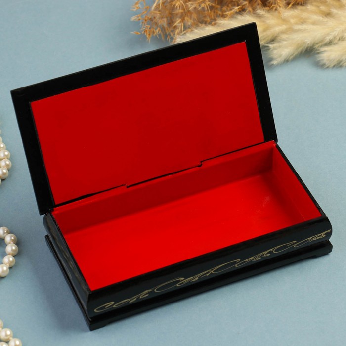 Шкатулка - купюрница «Ландыши», 8,5×17 см, лаковая миниатюра