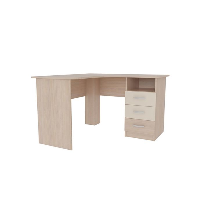 Стол компьютерный 1200 угловой "Галерея", дуб млечный/крем