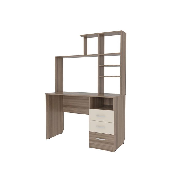 Стол компьютерный 1200 "Галерея", ясень шимо тёмный/крем