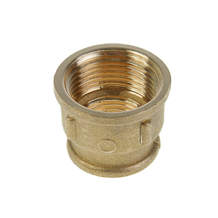 Муфта переходная "Никифоров", 1/2" х 3/4", внутренняя резьба, латунь