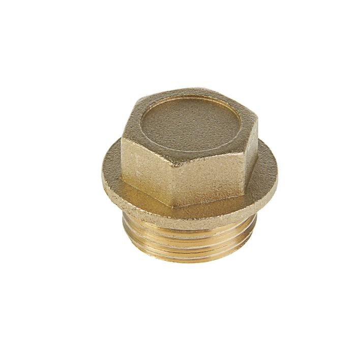 Заглушка "Никифоров", 1/2", наружная резьба, латунь
