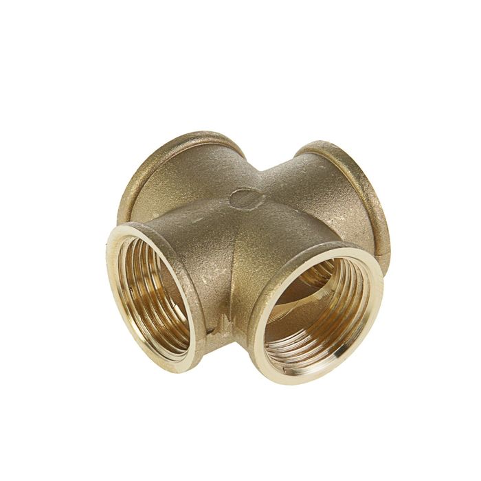 Крестовина "Никифоров", 3/4", внутренняя/внутренняя резьба, латунь