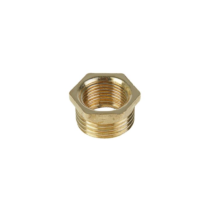 Переходник "Никифоров", 1/2", наружная резьба х 3/8", внутренняя резьба, латунь