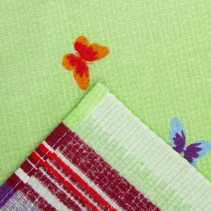 Полотенце банное вафельное "Герберы", 80х150 см,176 г/м2, хлопок 100%