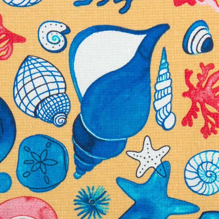 Полотенце банное вафельное "Ракушки" 80х150 см, 176 г/м2, хлопок 100%