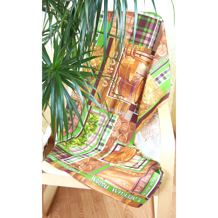 Полотенце банное вафельное "С легким паром" 80х150 см, 176г/м2, хлопок 100%