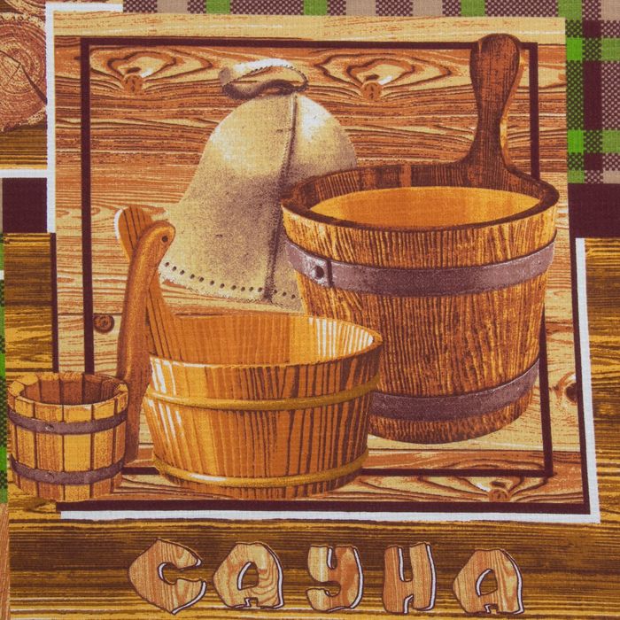 Полотенце банное вафельное "С легким паром" 80х150 см, 176г/м2, хлопок 100%