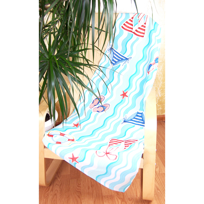 Полотенце банное вафельное "Купальник" 80х150 см, 176 г/м2, хлопок 100%