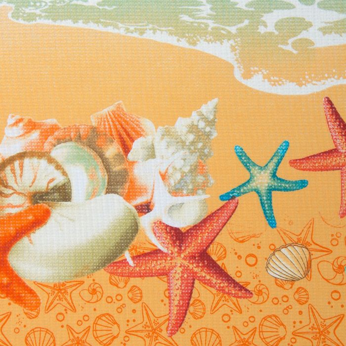 Полотенце банное вафельное "Море ракушки" 80х150 см, 176 г/м2, хлопок 100%