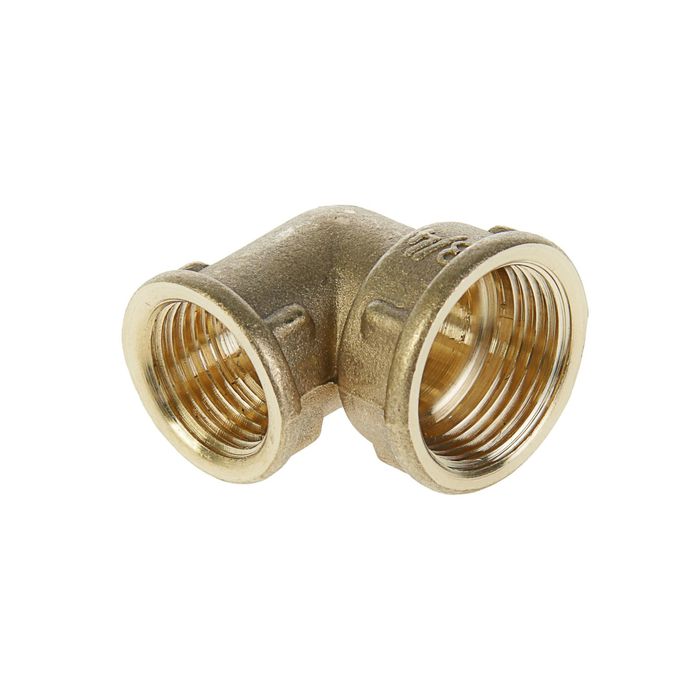 Угол переходной, 1/2"х3/4", внутренняя/внутренняя резьба, латунь