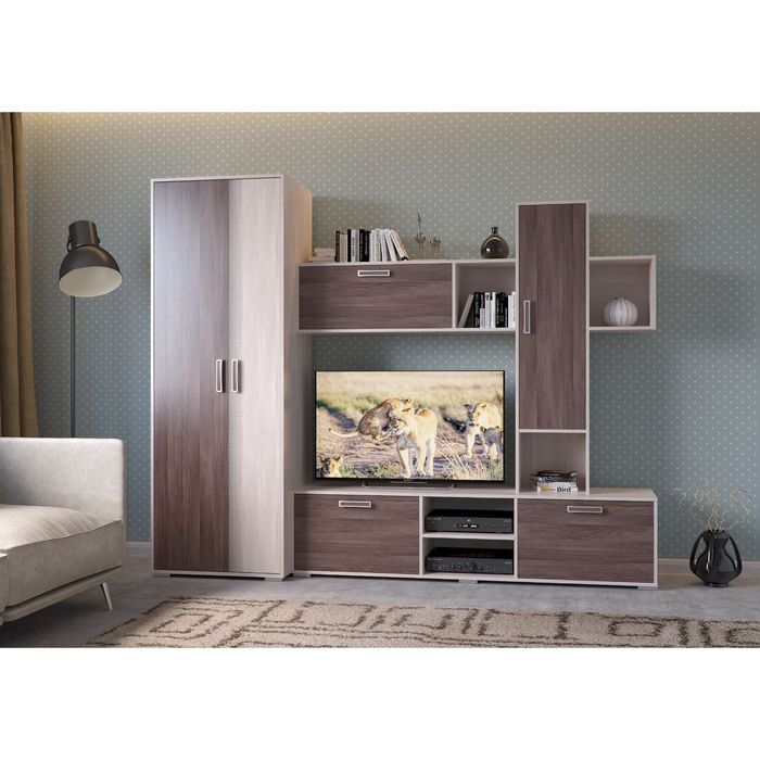 Стенка КУБИКА Бодега светлый/темый