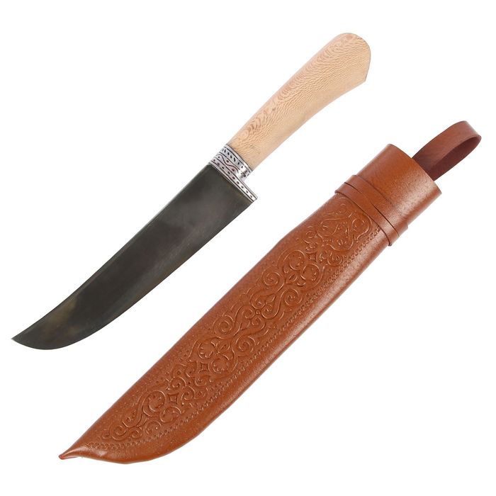 Пчак Шархон большой, рукоять из дерева, гарда с гравировкой