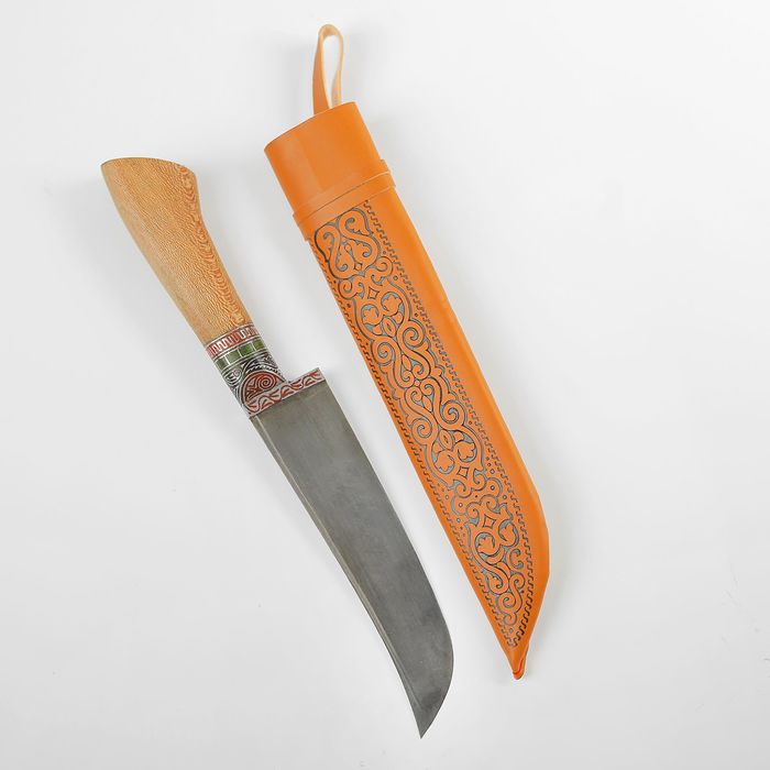 Пчак Шархон большой, рукоять из дерева, гарда с гравировкой