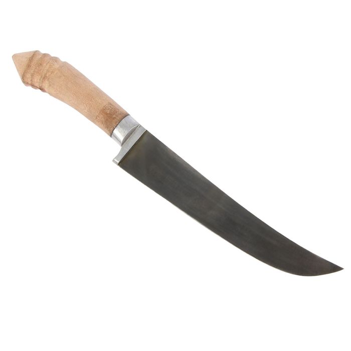 Пчак Шархон средний, рукоять витая из дерева, гарда из олова