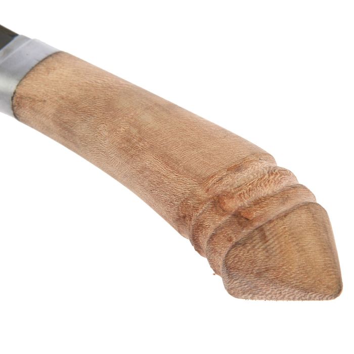 Пчак Шархон средний, рукоять витая из дерева, гарда из олова