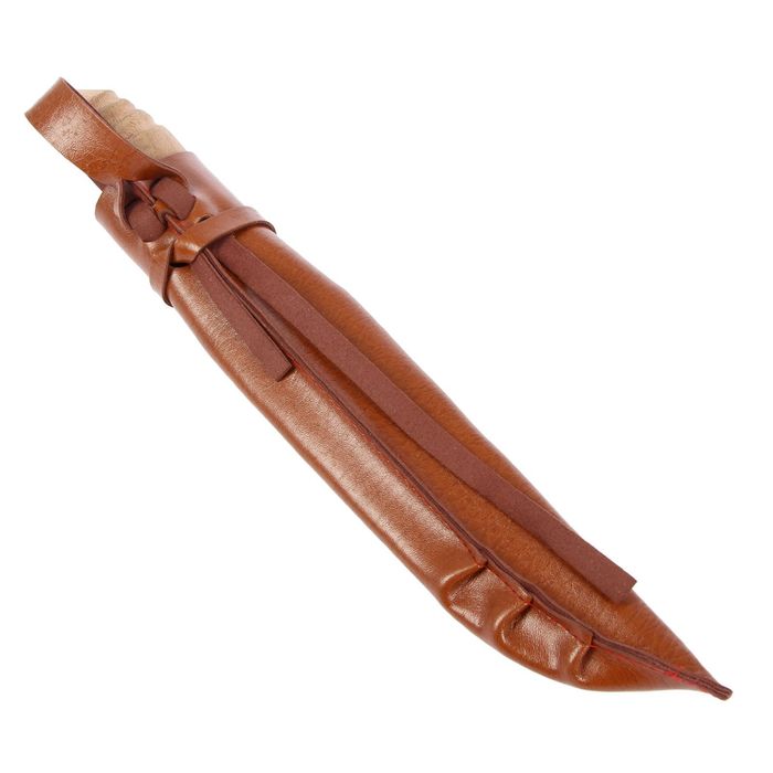 Пчак Шархон средний, рукоять витая из дерева, гарда из олова