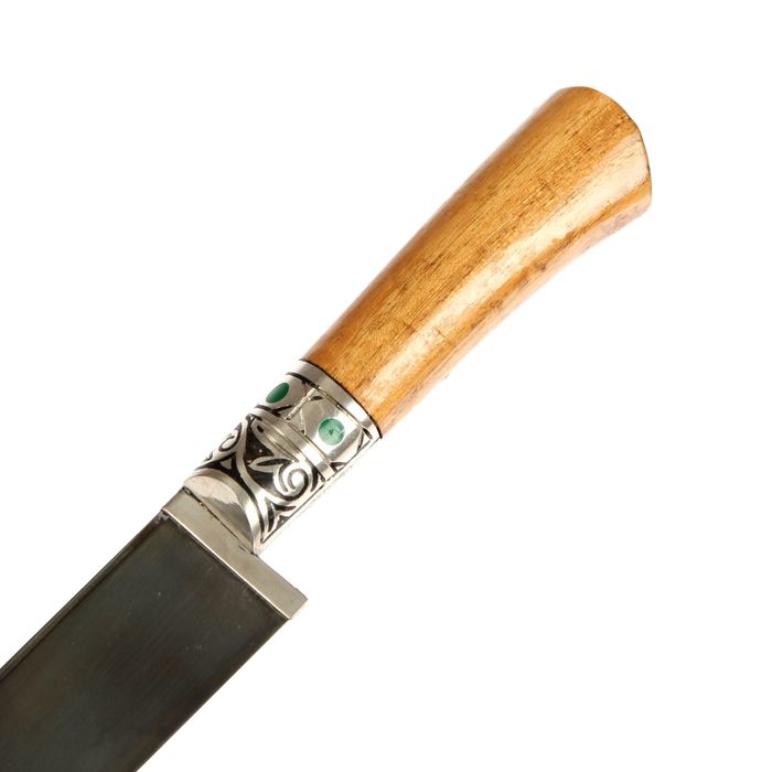 Пчак Шархон, рукоять из дерева (сухма), гарда из мельхиора с пластиком, микс