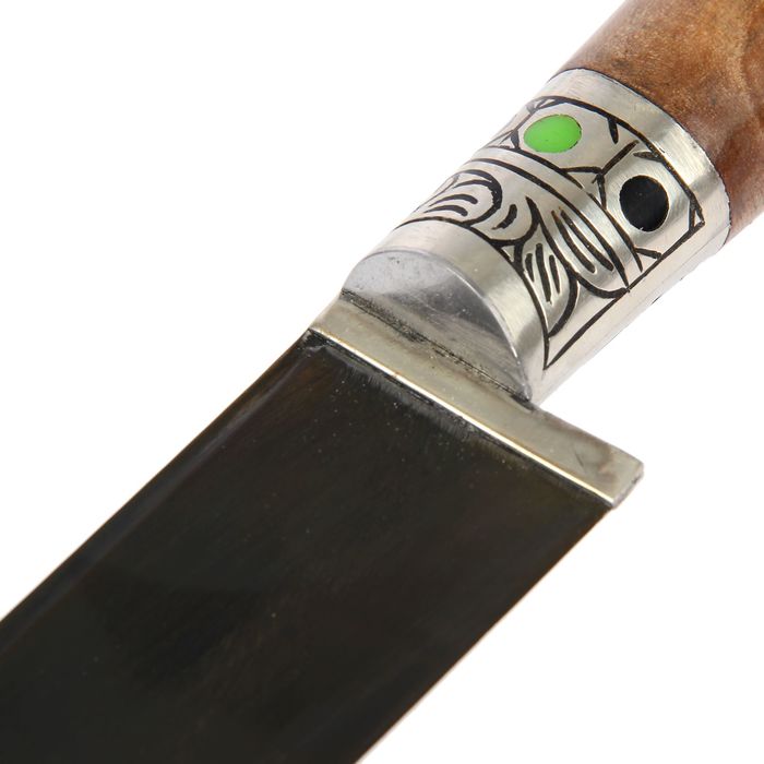 Пчак Шархон, рукоять из дерева (сухма), гарда из мельхиора с пластиком, микс