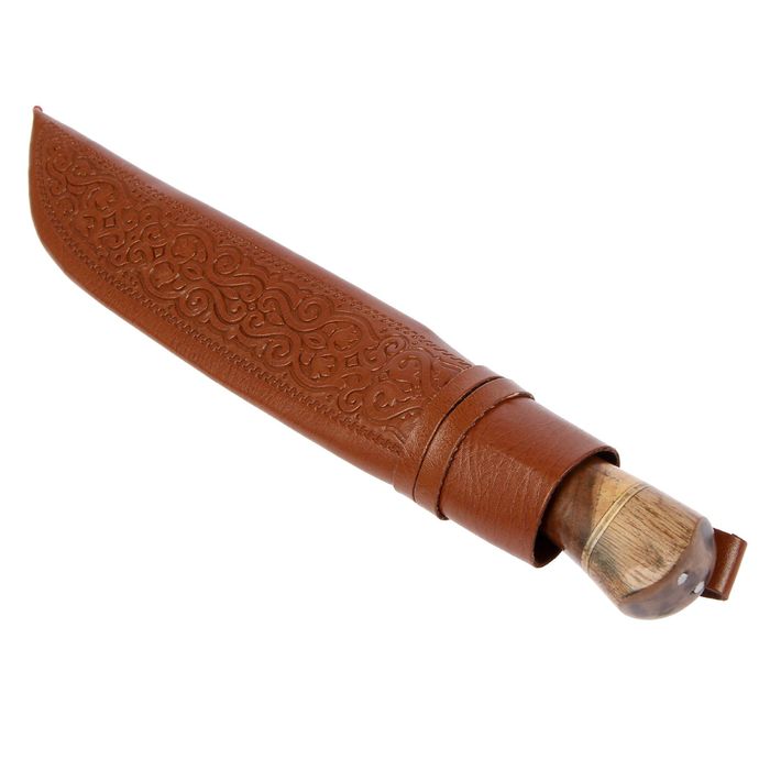 Пчак Шархон, рукоять из дерева (сухма), гарда из мельхиора с пластиком, микс