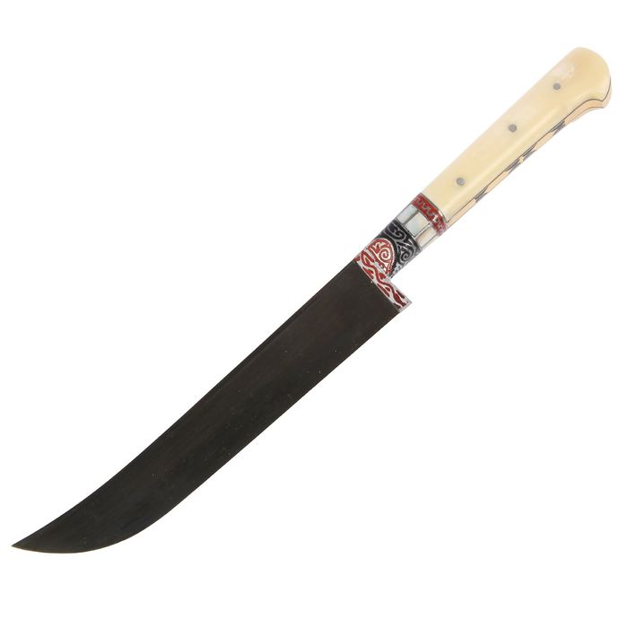 Пчак Шархон, рукоять узкая из кости (ёрма), гарда с садафом