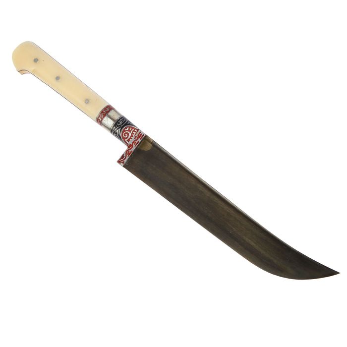 Пчак Шархон, рукоять узкая из кости (ёрма), гарда с садафом