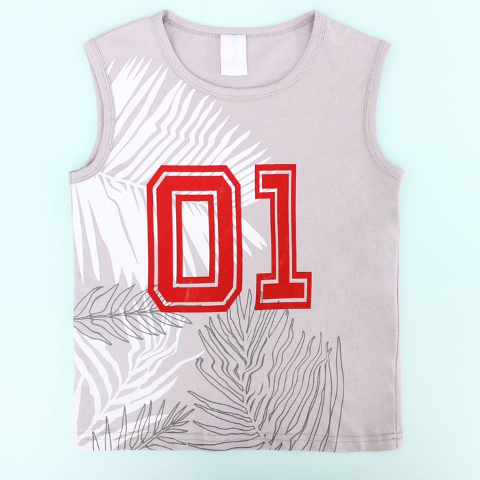 Футболка без рукавов KAFTAN "№1", рост 110-116 (32), 5-6 лет, цвет серый