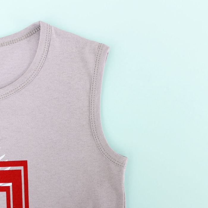 Футболка без рукавов KAFTAN "№1", рост 110-116 (32), 5-6 лет, цвет серый