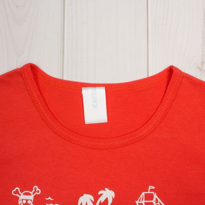 Футболка детская KAFTAN "Пираты", рост 98-104 см (30), 3-4 года, цвет красный