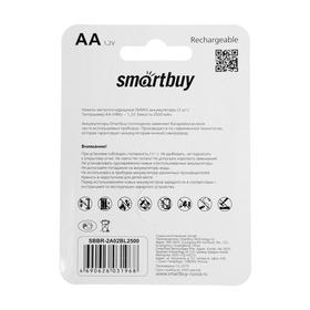 

Аккумулятор Smartbuy, Ni-Mh, AA, HR6-2BL, 1.2В, 2500 мАч, блистер, 2 шт.