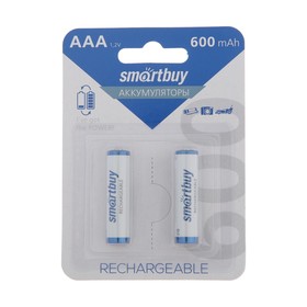 

Аккумулятор Smartbuy, Ni-Mh, AAA, HR03-2BL, 1.2В, 600 мАч, блистер, 2 шт.