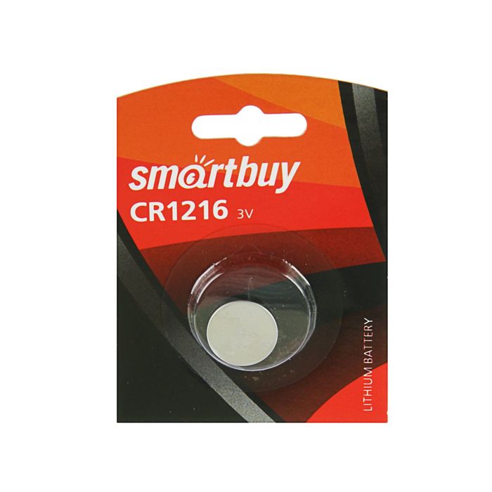 Батарейка литиевая Smartbuy, CR1216-1BL, блистер, 1 шт.