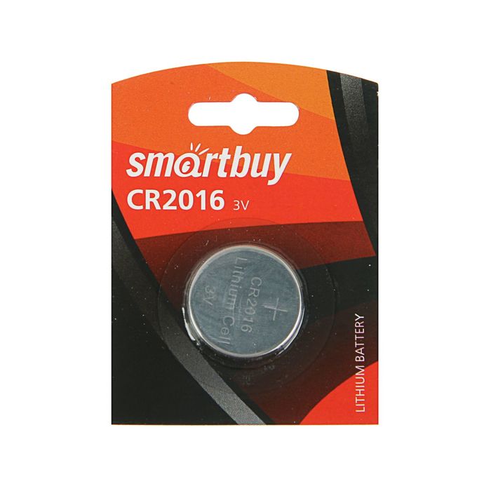 Батарейка литиевая Smartbuy, CR2016-1BL, блистер, 1 шт.