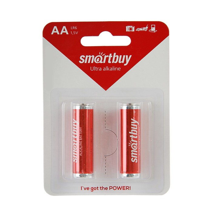 Батарейка алкалиновая Smartbuy Ultra, АА, LR6-2BL, блистер, 2 шт.
