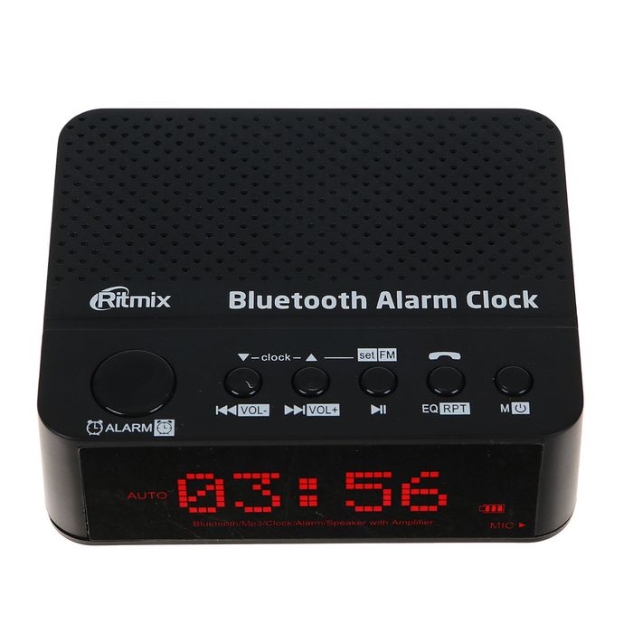 Часы-радиобудильник RITMIX RRC-818 BLACK, чёрные