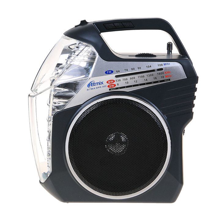 Радиоприёмник RITMIX RPR-505, функция MP3-плеера, аккумулятор, 2 фонаря