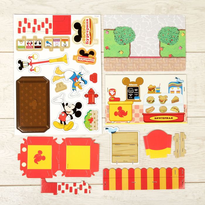 Набор для лепки Disney Клуб Микки Мауса "Бургерная" масса для лепки - 6 цв., аксесс.