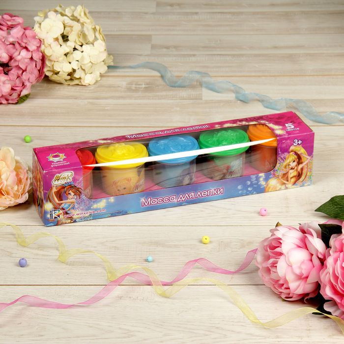 Масса для лепки Winx 5 цв., 140 г, формочки