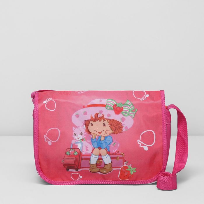 Сумка детская на клапане "Катюша", 1 отдел, длинный ремень, цвет розовый