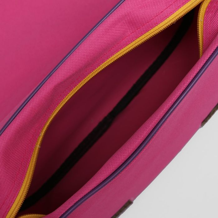 Сумка детская на клапане "Машенька", 1 отдел, длинный ремень, цвет жёлтый/разноцветный