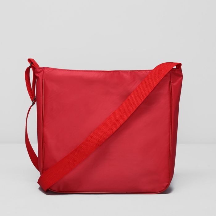 Сумка молодёжная, 1 отдел, принт цветочный красный