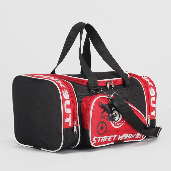 Сумка спорт "Спорт-Кеттлер"-4, 40*20*21, 1 отд на молнии, 3 н/кармана, красный