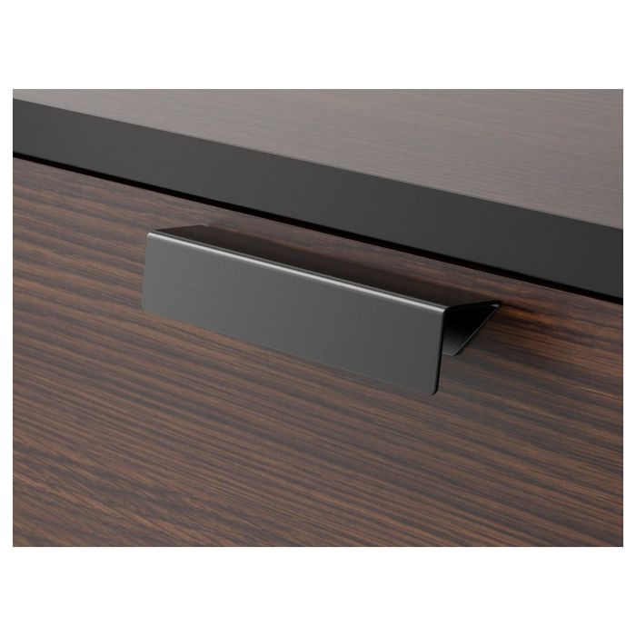 Тумба прикроватная, цвет темно-коричневый/черный ТРИСИЛ