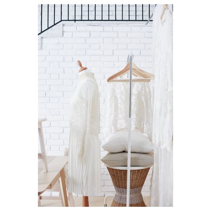 Тумба прикроватная, цвет белый/естественный САНДХАУГ