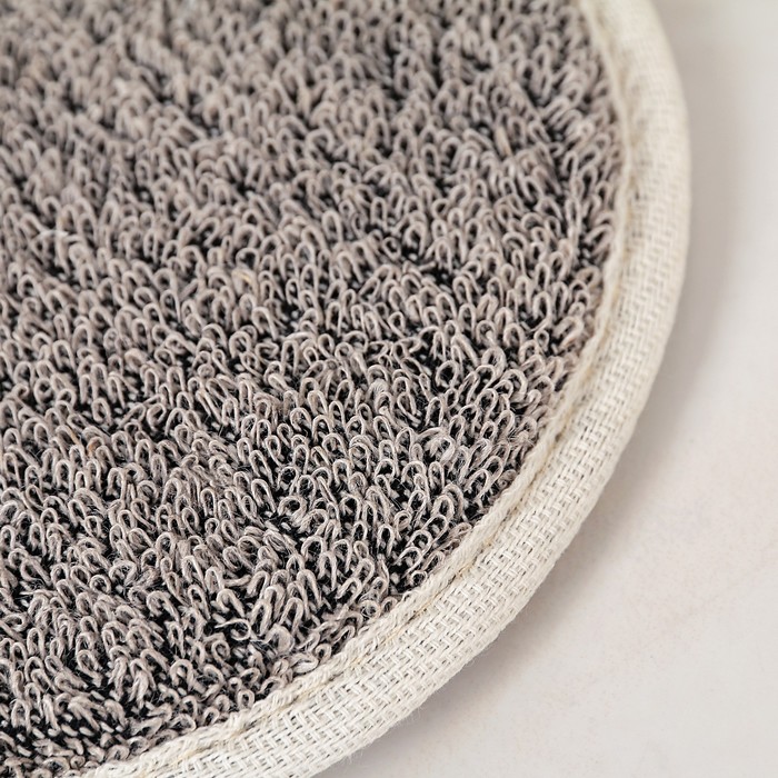 Набор мочалок "Прованс" 2 шт: мочалка круглая, спонж, лён