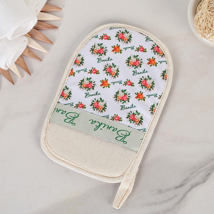 Мочалка-рукавица"Прованс", лён