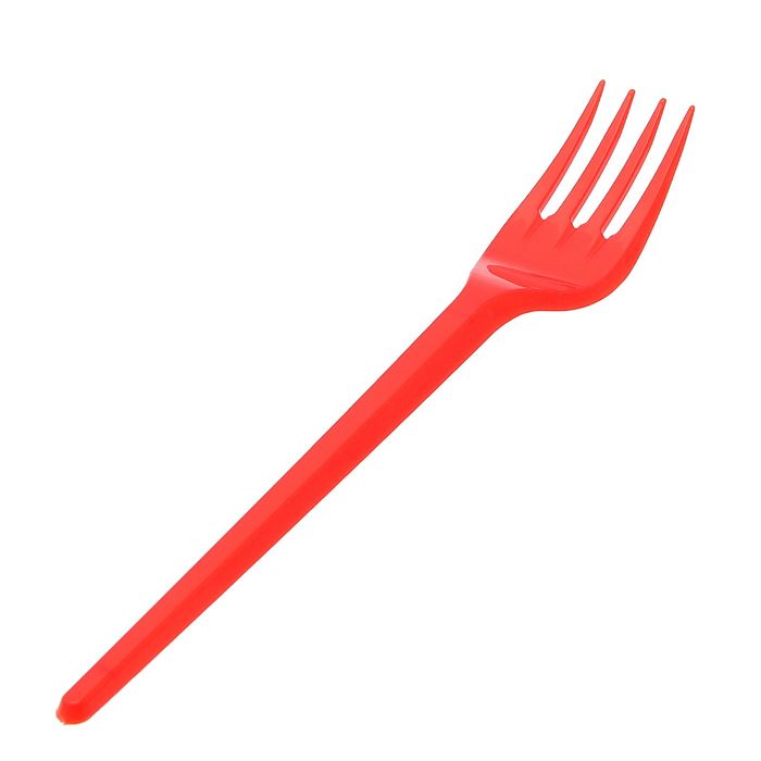 Набор вилок столовых, 100 шт, цвет красный