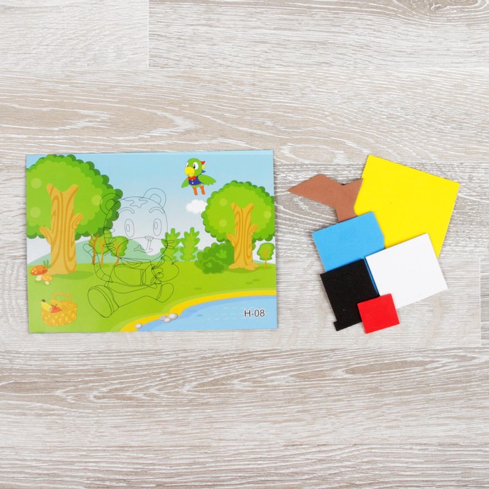 Аппликация 3D "Тигра на берегу" из EVA