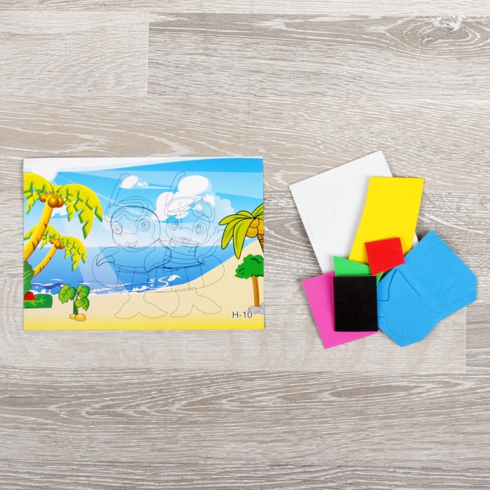 Аппликация 3D "Пара дельфинов" из EVA