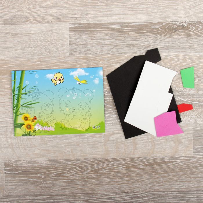 Аппликация 3D "Пара панд" из EVA